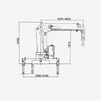 33 tonna 8 × 4 teherautóra szerelhető teleszkópdaru Cummins 8.3L motorral LHD vagy RHD